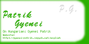 patrik gyenei business card